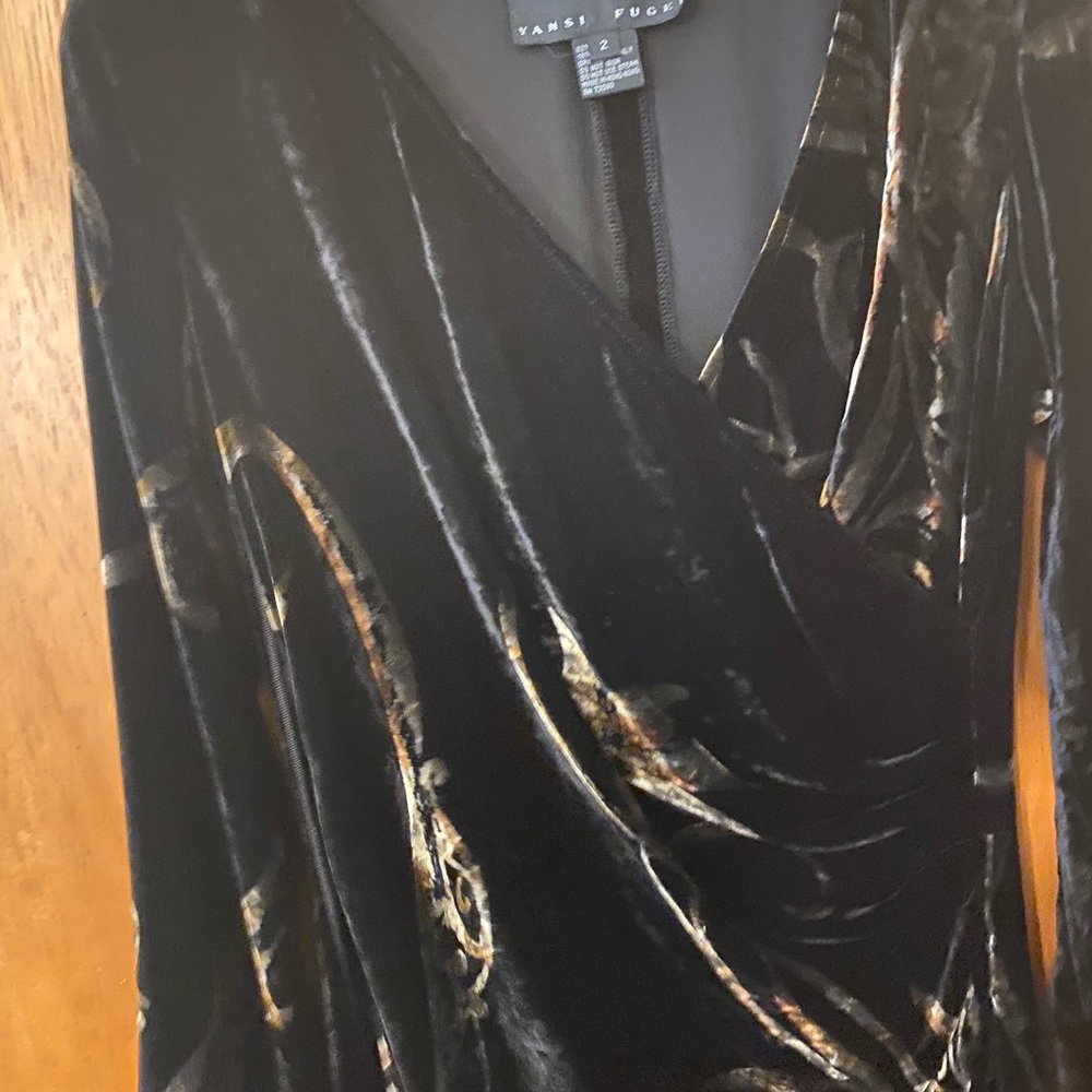 VELVET EVENING GOWN